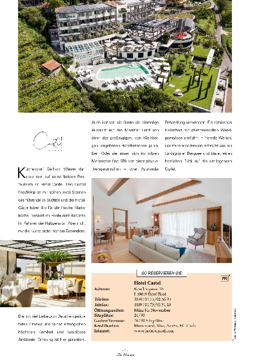 La Cuisine Magazin | Reisespecial | Hotel Castel, Südtirol/Italien