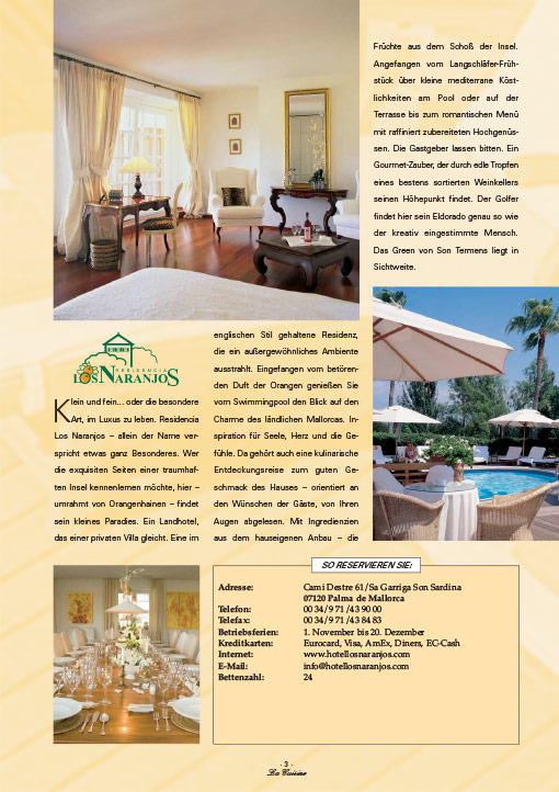 La Cuisine Magazin | Reisespecial | Hotel Los Naranjos, Mallorca